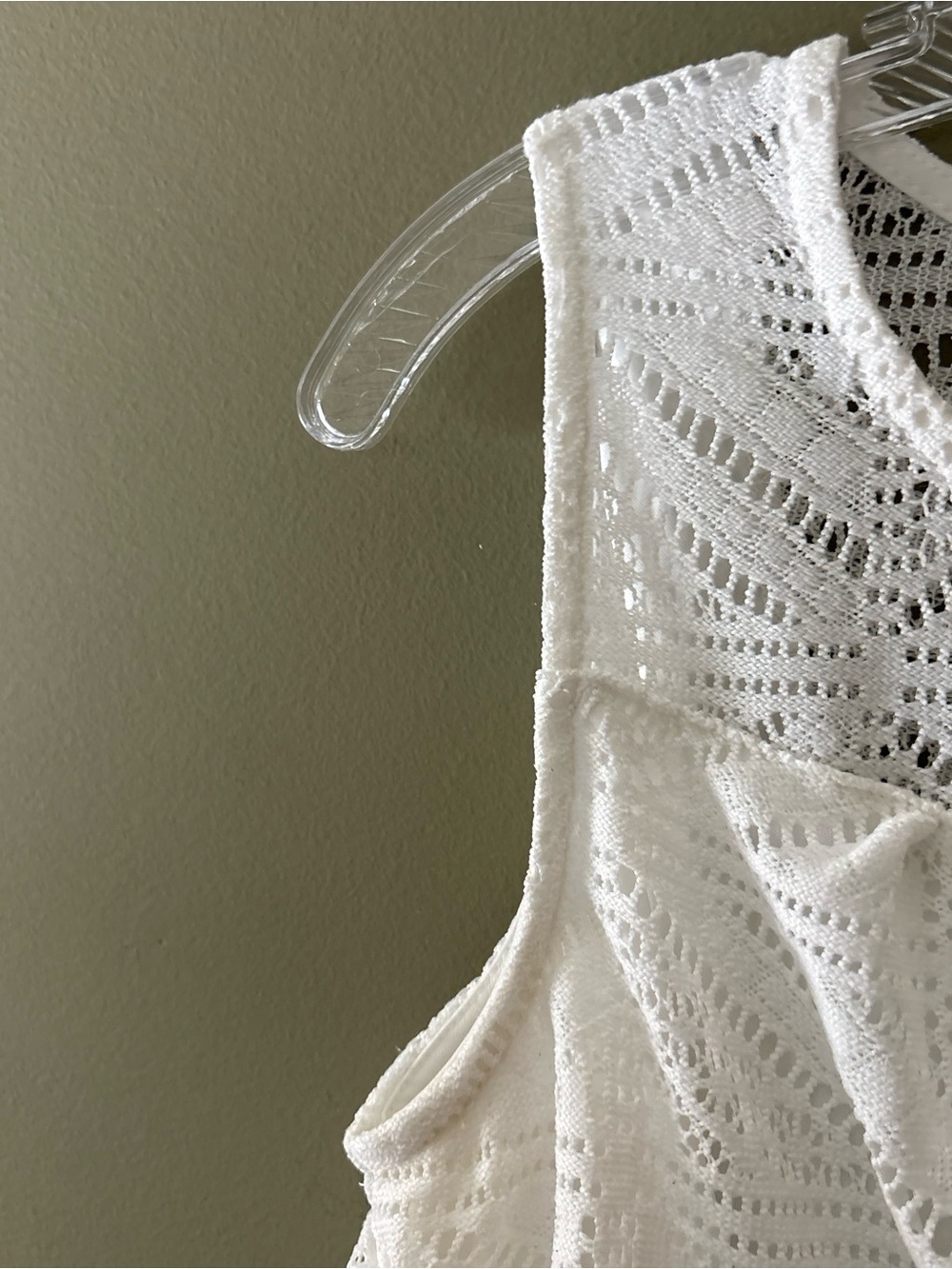 LIKE NEW J GEE WHITE SLEEVELESS LACE DRESS SIZE S - Picture 9 of 12